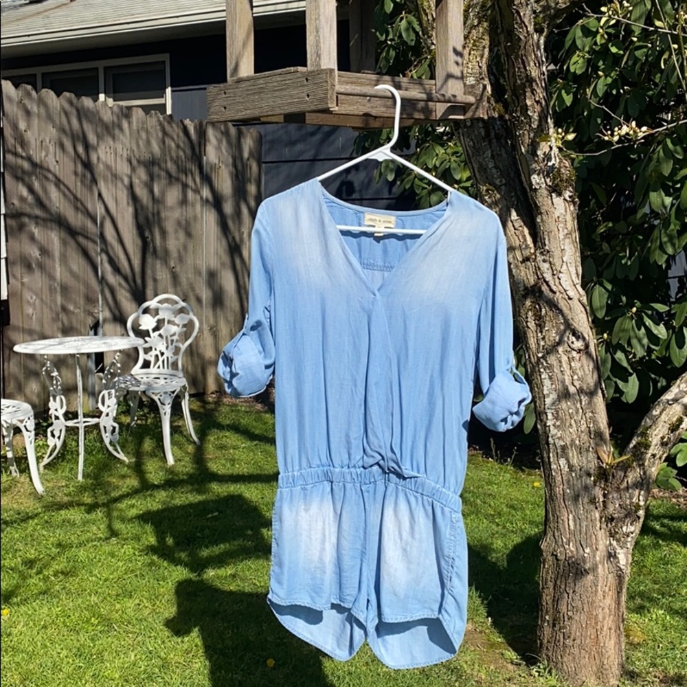 Cloth and stone chambray romper